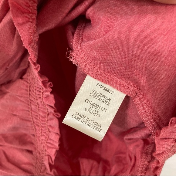 New Max Studio Dusty Pink Soft Stretch Rayon Casual Top size Medium - Picture 5 of 9